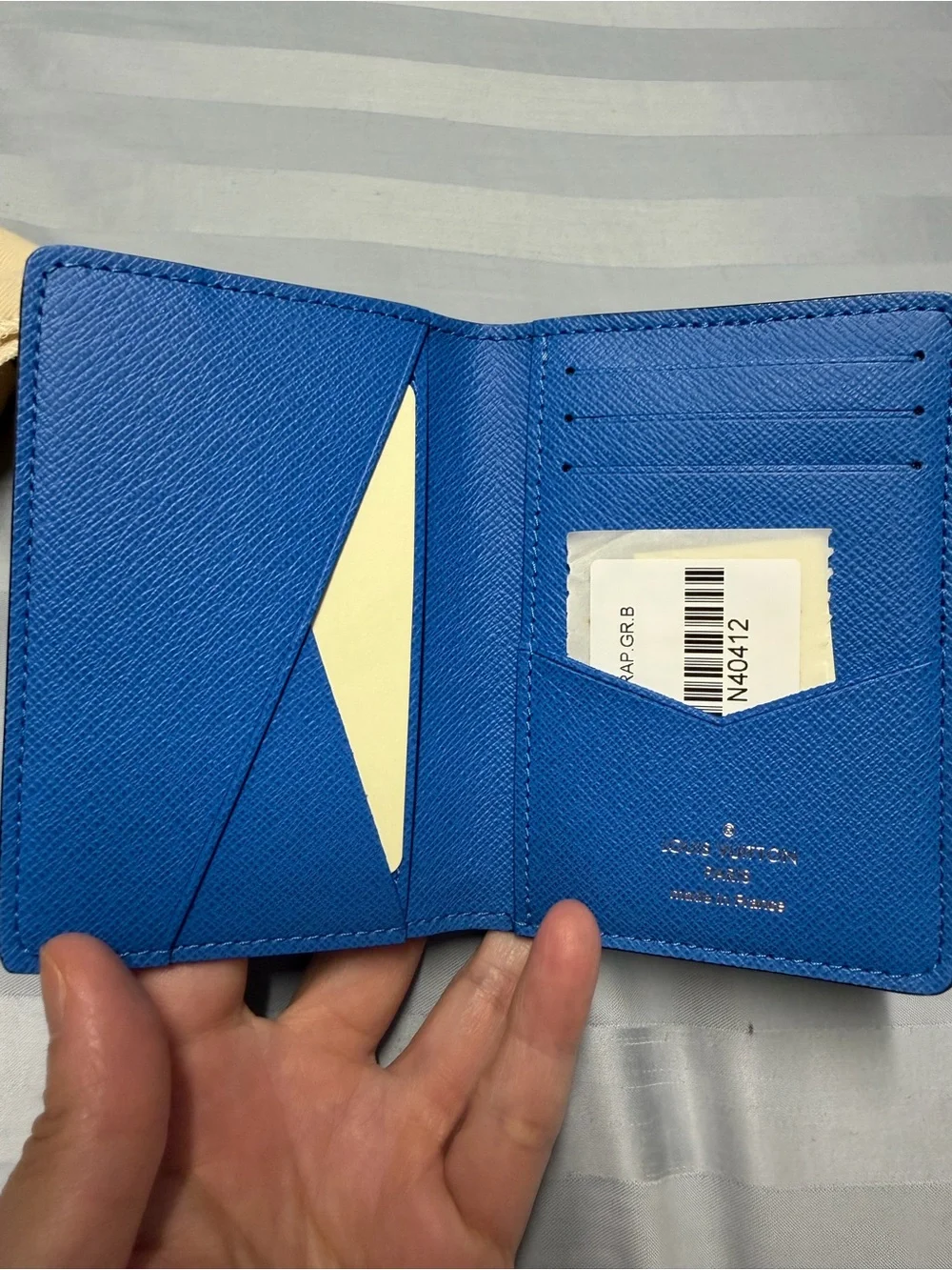 Louis Vuitton Men's Blue & Black Damier pocket organizer